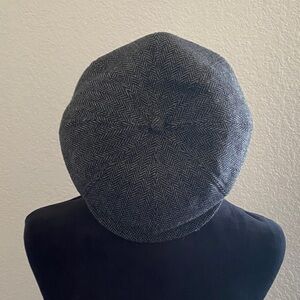 Brixton Black Grey Herringbone unisex Newsboy Cap